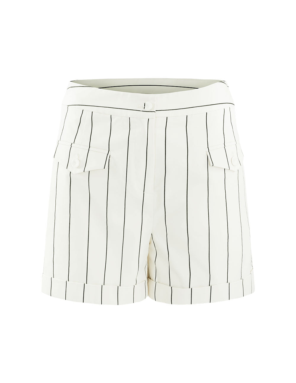 BORA AKSU Stripe Shorts with Flap Pocket