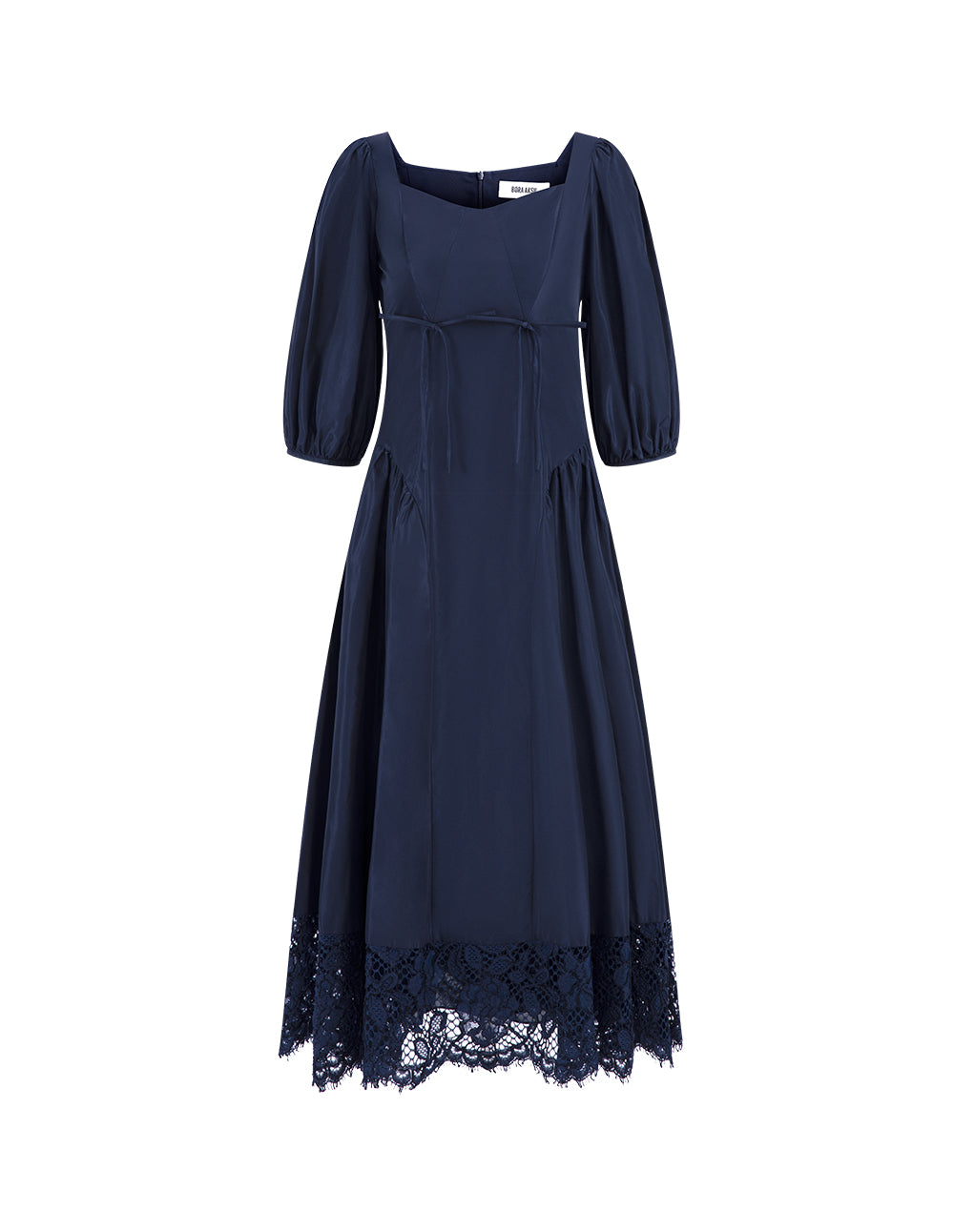 BORA AKSU Diamond Neck Lace Panel Dress