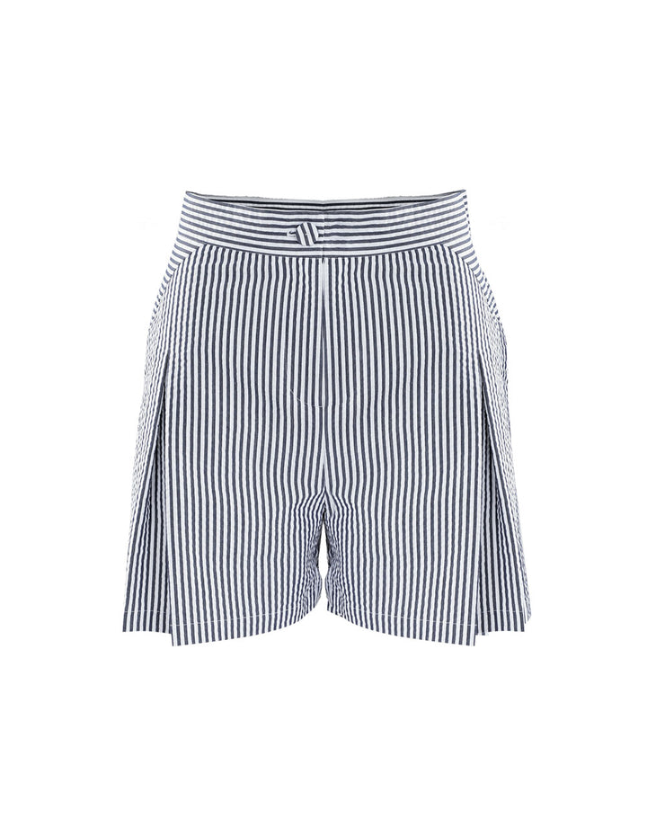 BORA AKSU Striped A-line Pleated Shorts