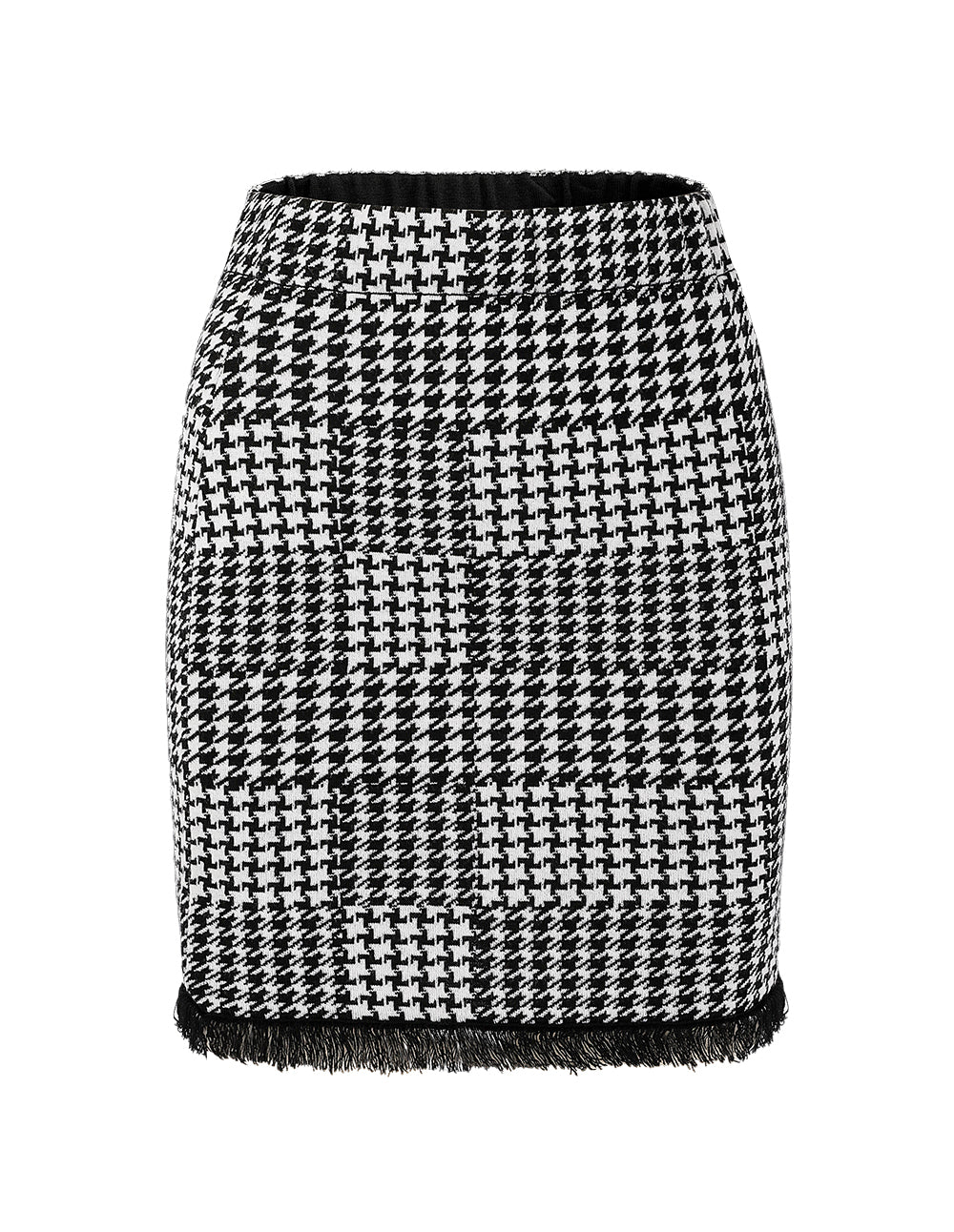 BORA AKSU Houndstooth Knitted Mini Skirt