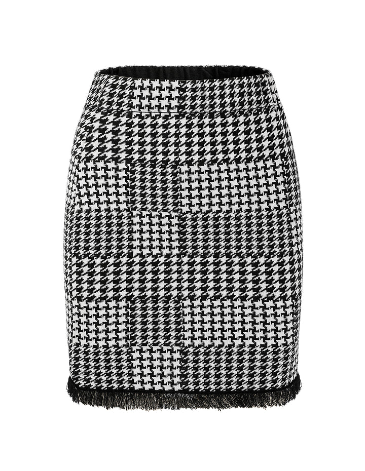 BORA AKSU Houndstooth Knitted Mini Skirt
