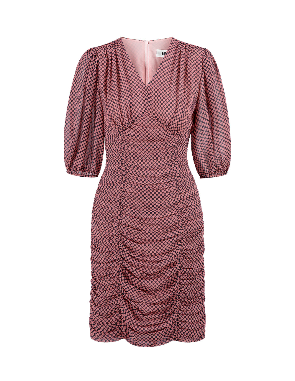 BORA AKSU Vintage pleated V-neck dress