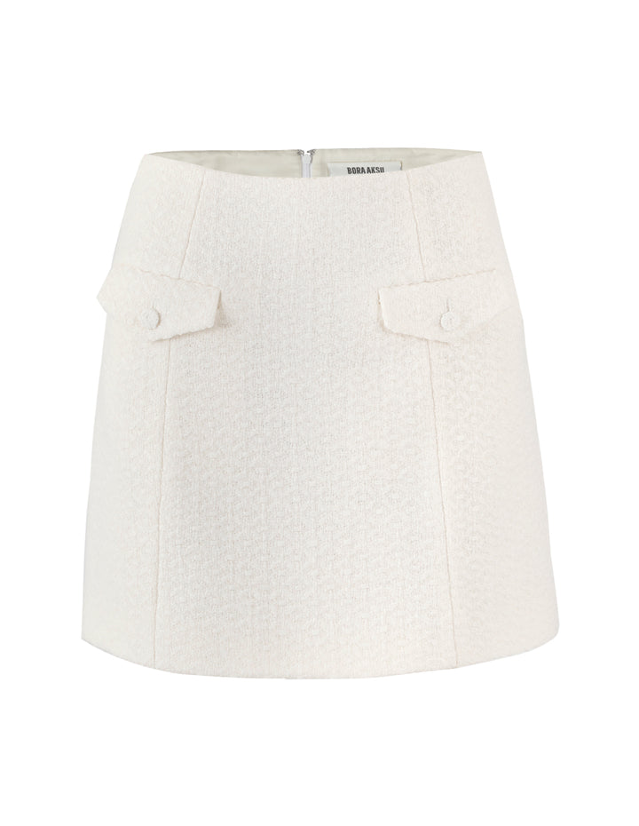 BORA AKSU Flap Pocket A-Line Mini Skirt