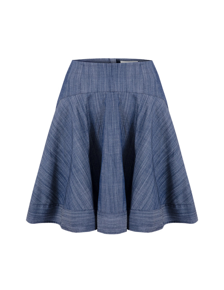 BORA AKSU Navy Blue Hemline Mini Skirt