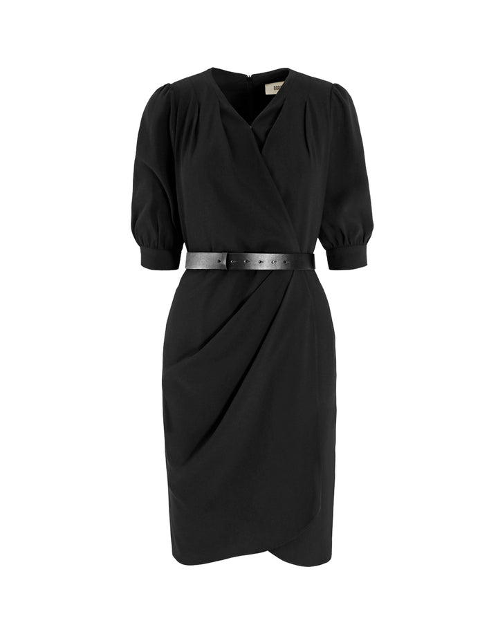 BORA AKSU Asymmetrical Belted Wrap Dress