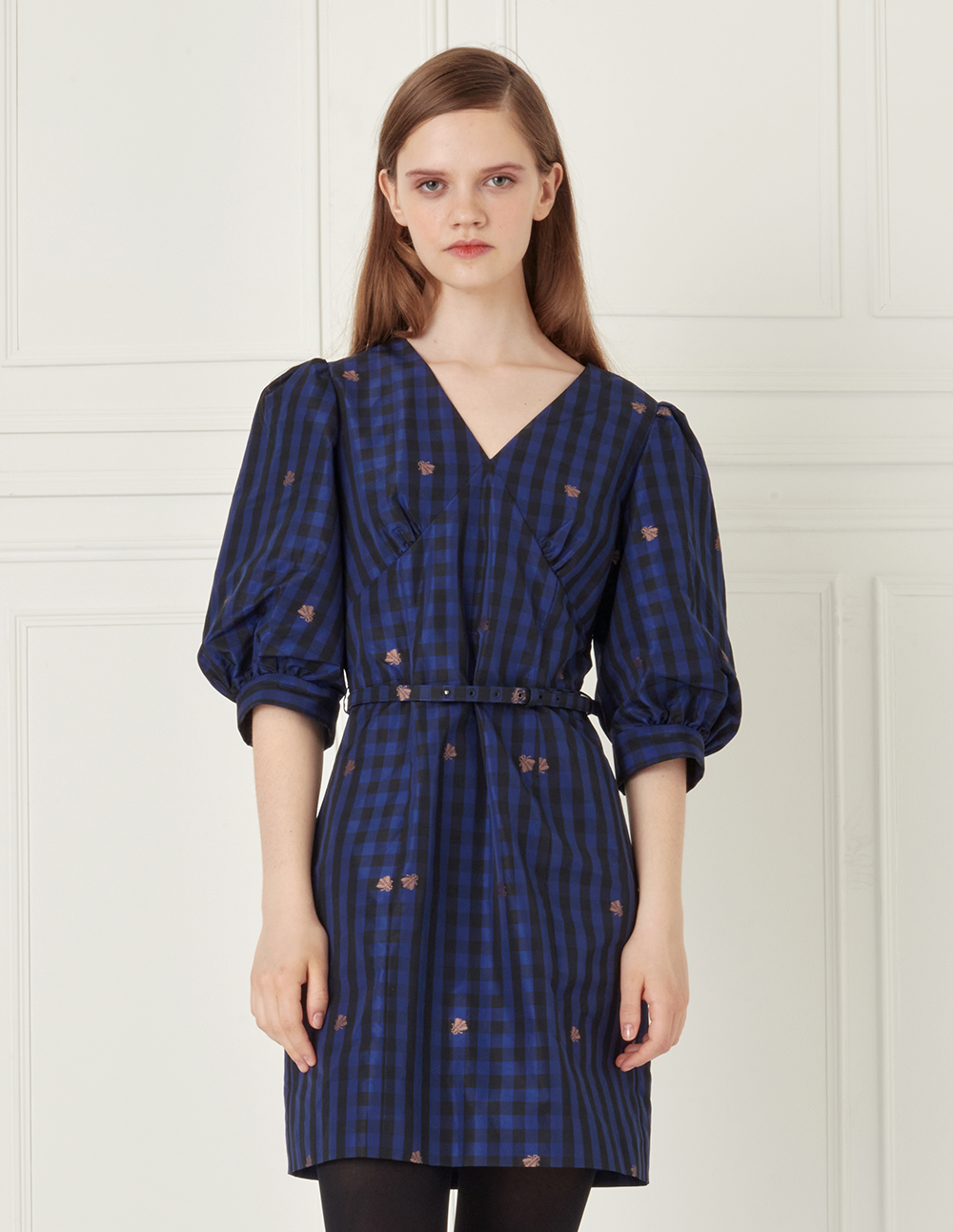 BORA AKSU Belted V-Neck Mini Dress