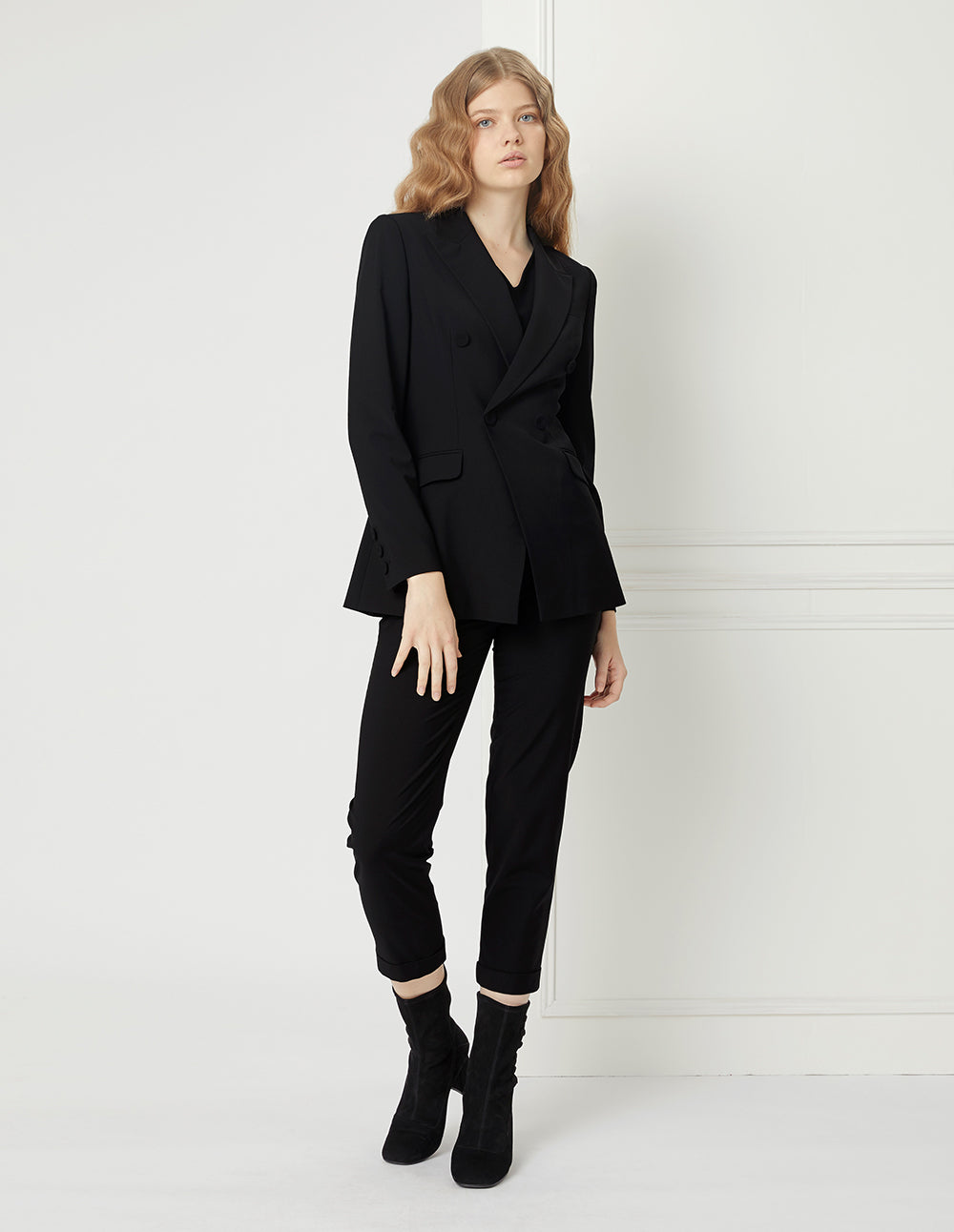 BORA AKSU BLACK HIGH-WAISTED SKINNY PANTS