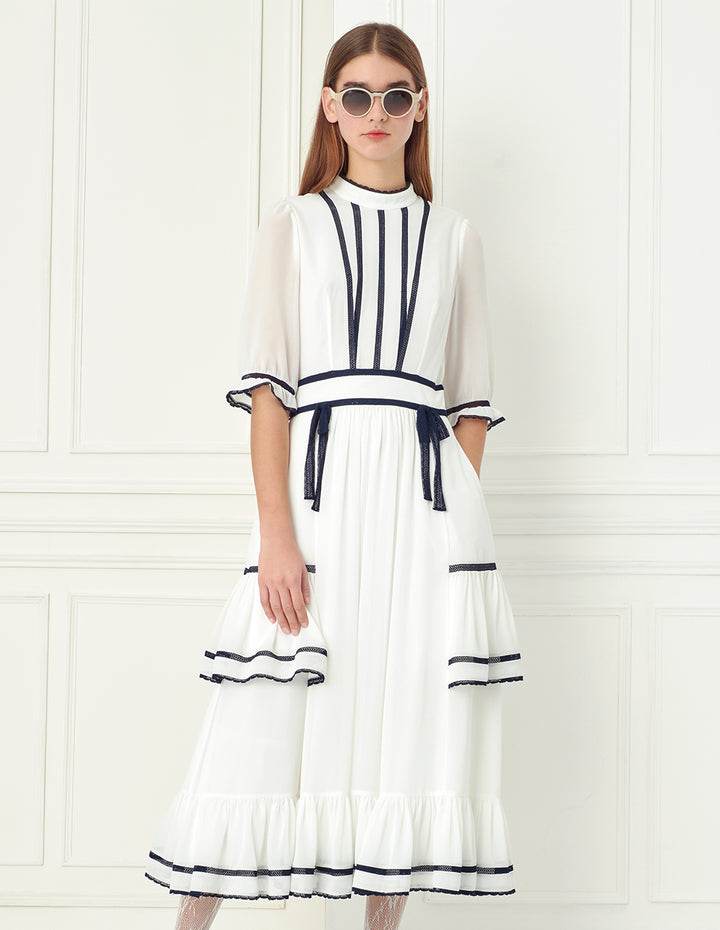 BORA AKSU Vintage-Textured Lace Dress