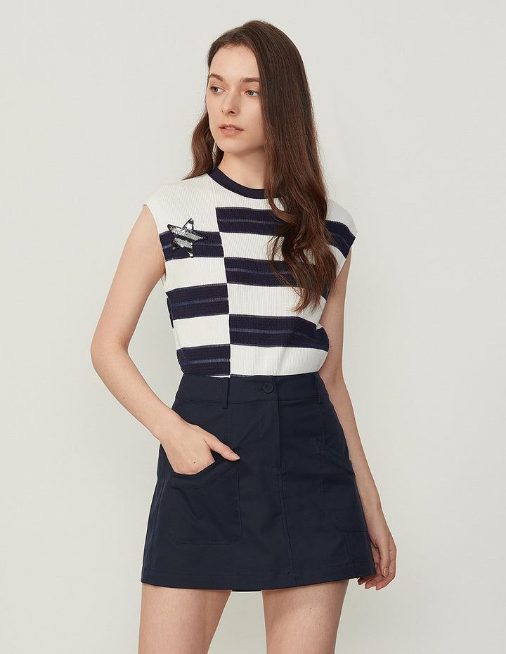 BORA AKSU Classic Slim Fit A-Line Mini Skirt