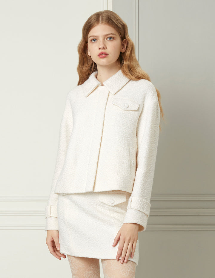 BORA AKSU Flap Pocket A-Line Mini Skirt