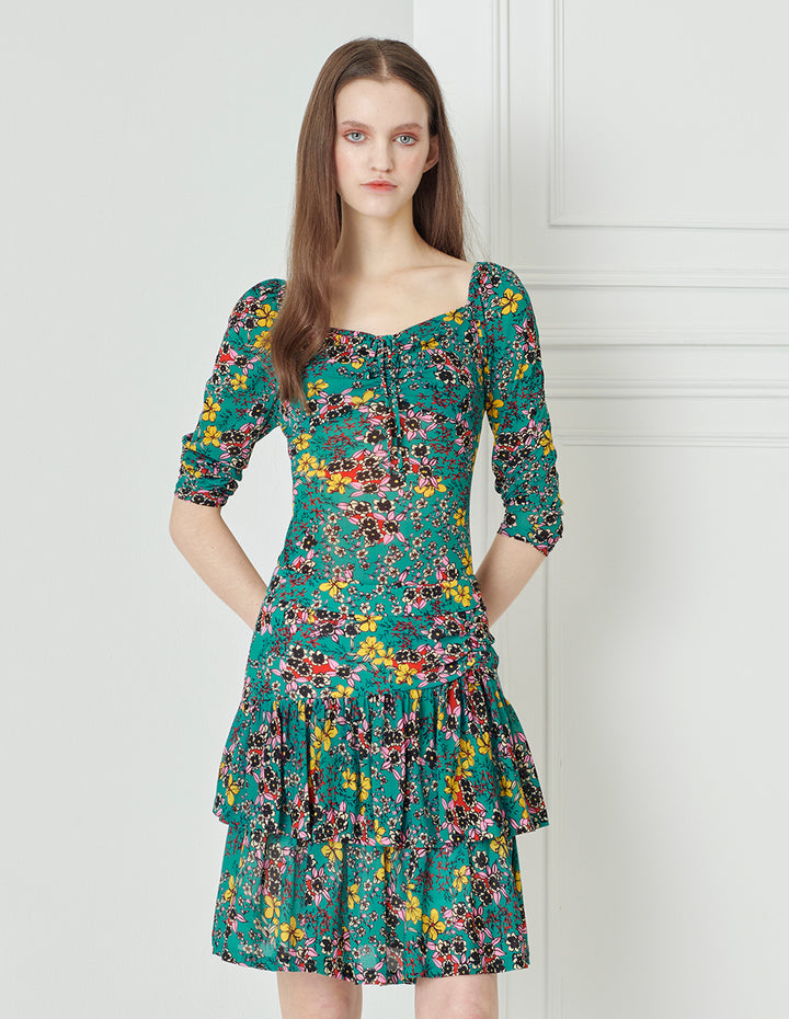 BORA AKSU Feminine Ruffle Print Skirt