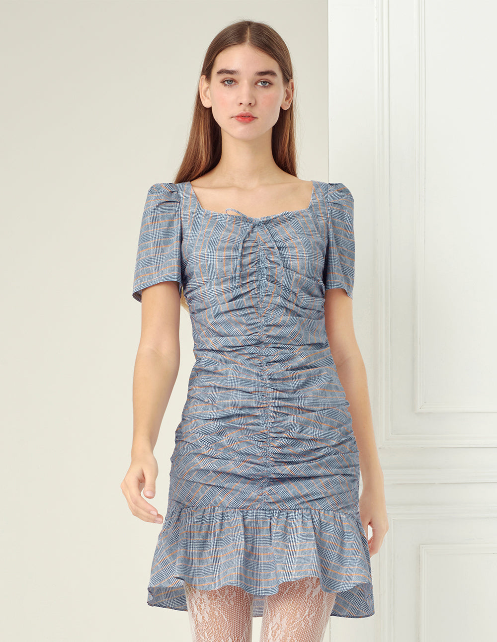 BORA AKSU Slim fit puff sleeves dress