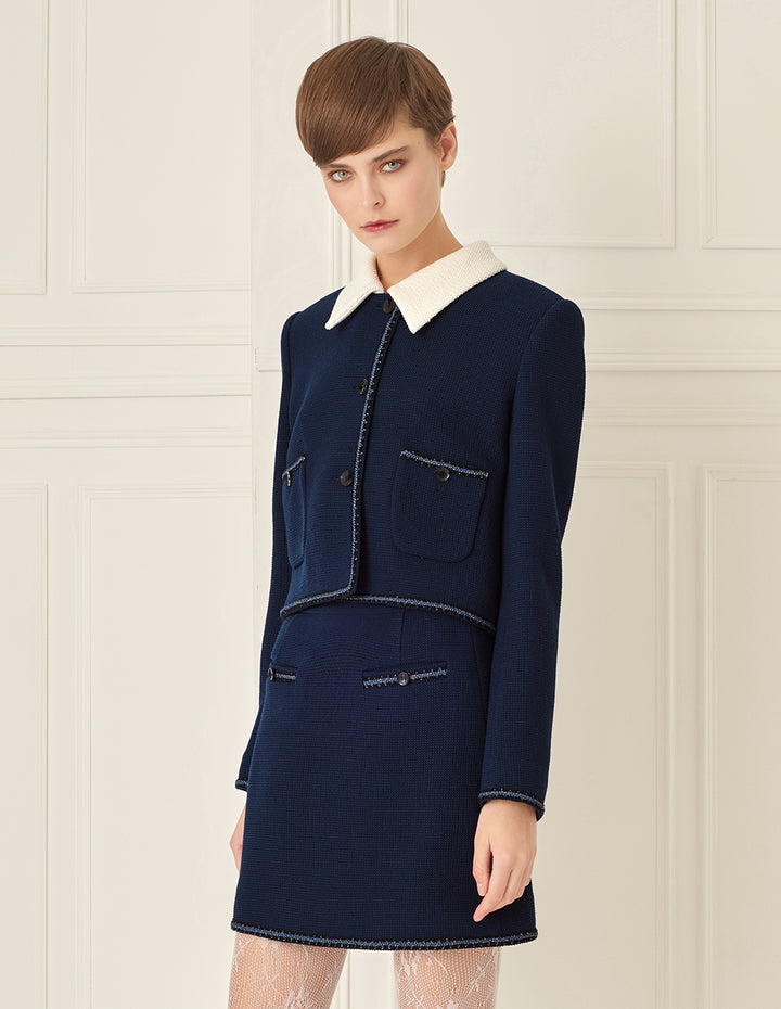 BORA AKSU Lace-Embellished A-Line Short Skirt