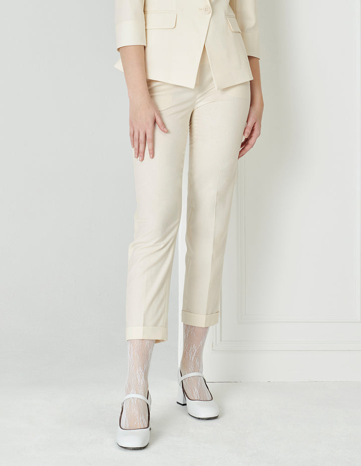BORA AKSU Simple Cuffed Slim-Fit Trousers