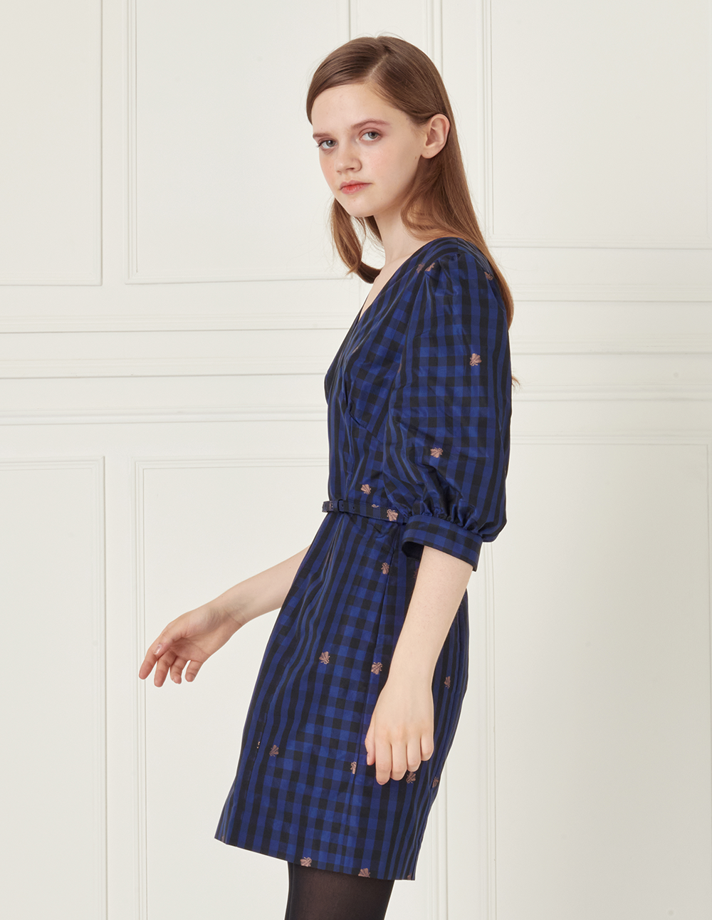 BORA AKSU Belted V-Neck Mini Dress