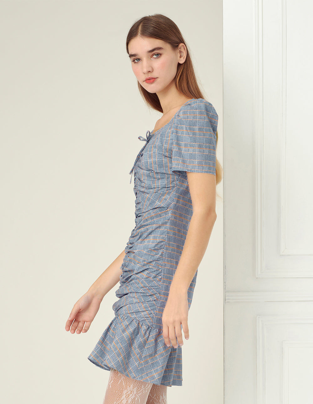 BORA AKSU Slim fit puff sleeves dress