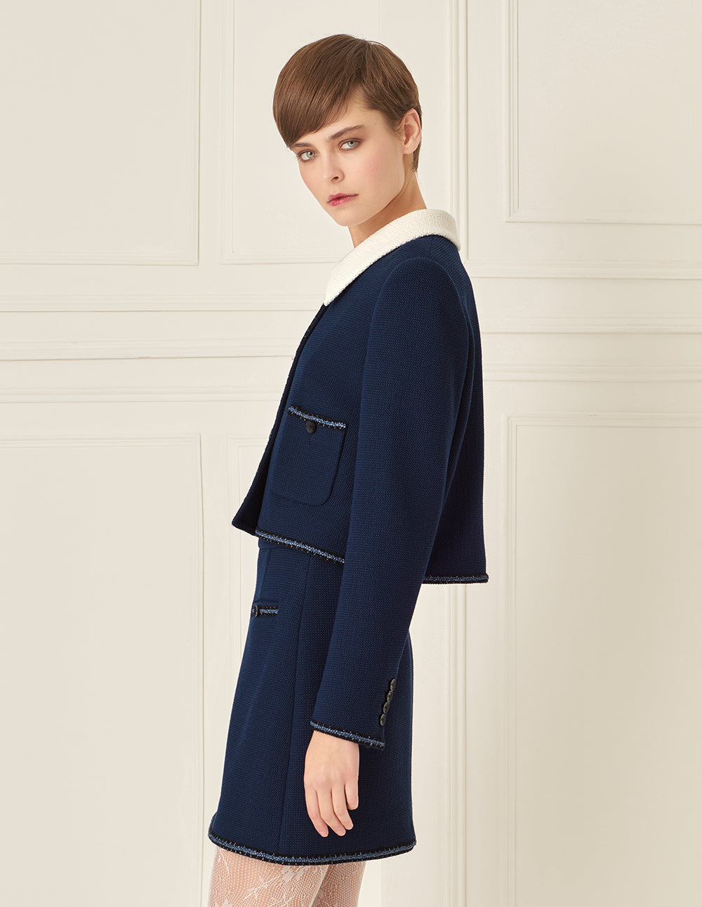 BORA AKSU Lace-Embellished A-Line Short Skirt