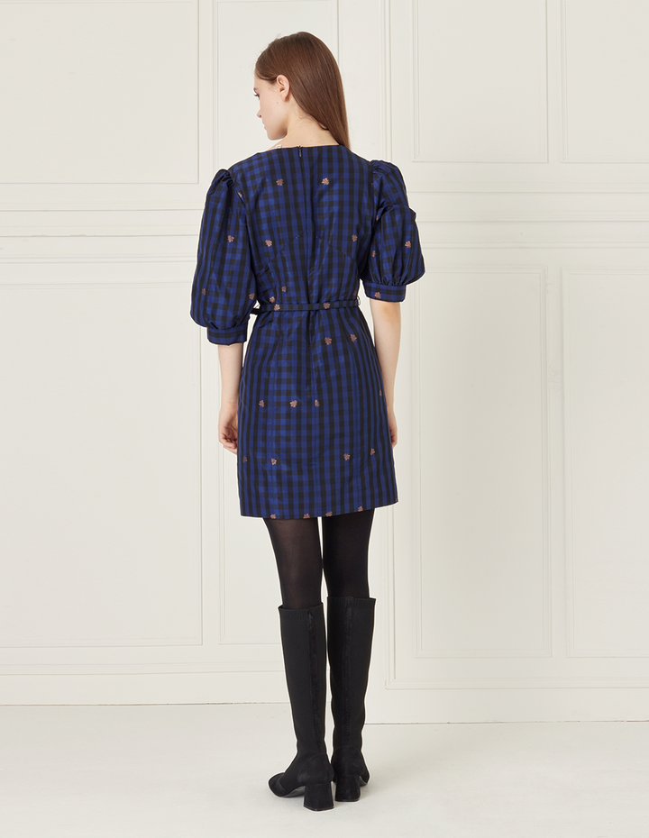 BORA AKSU Belted V-Neck Mini Dress