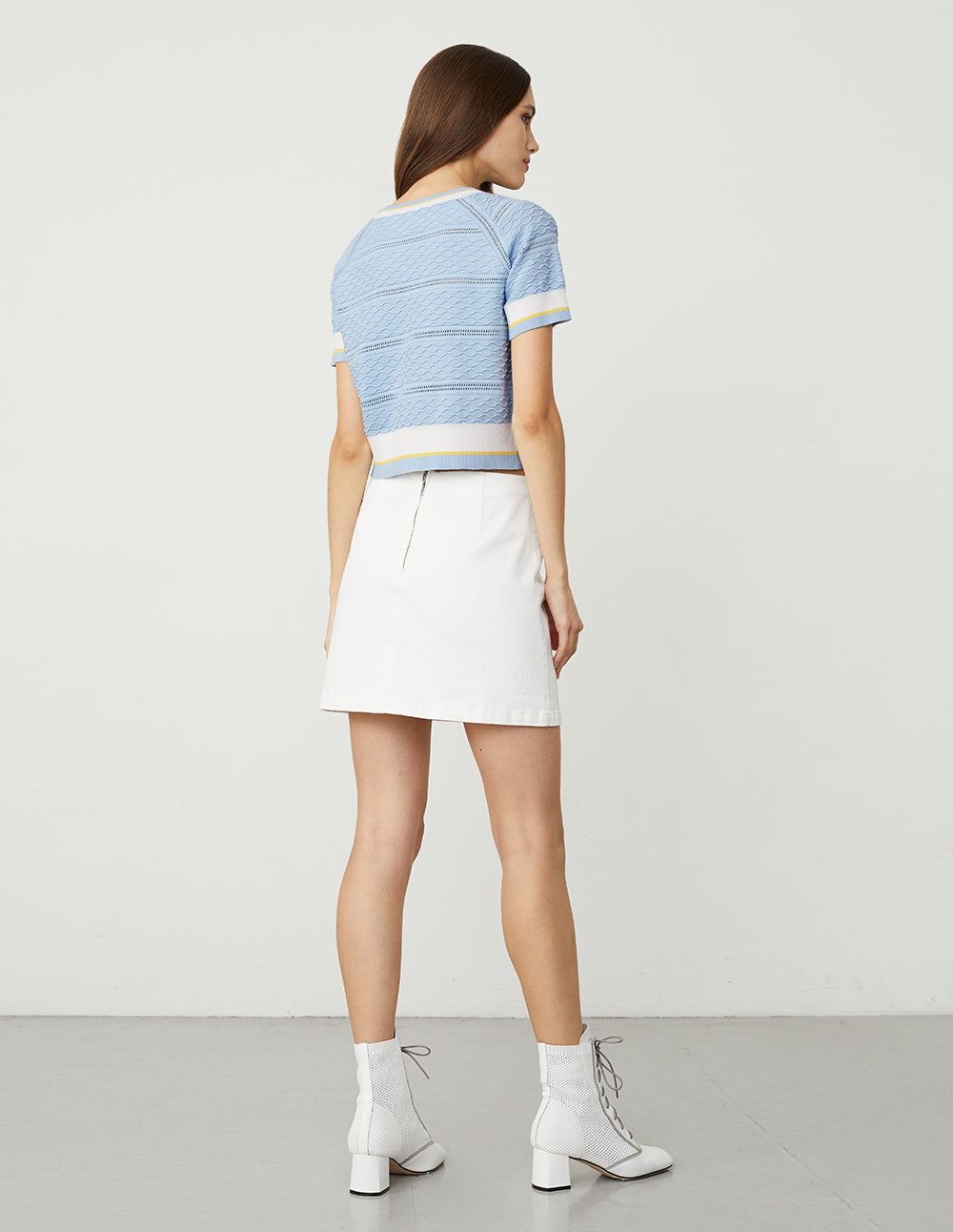 BORA AKSU One Pocket Frill Mini Denim Skirt