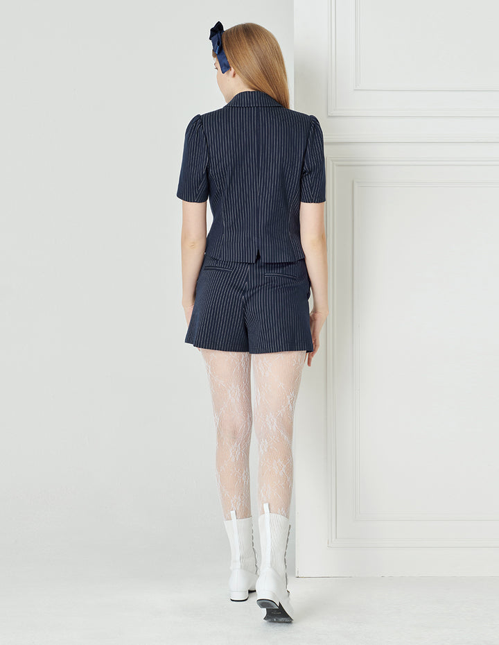 BORA AKSU Puff Sleeve Cropped Blazer