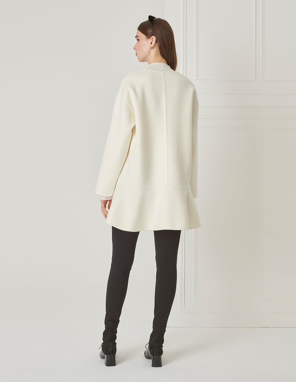 BORA AKSU French Elegant Mulberry Silk Blended Wool Coat