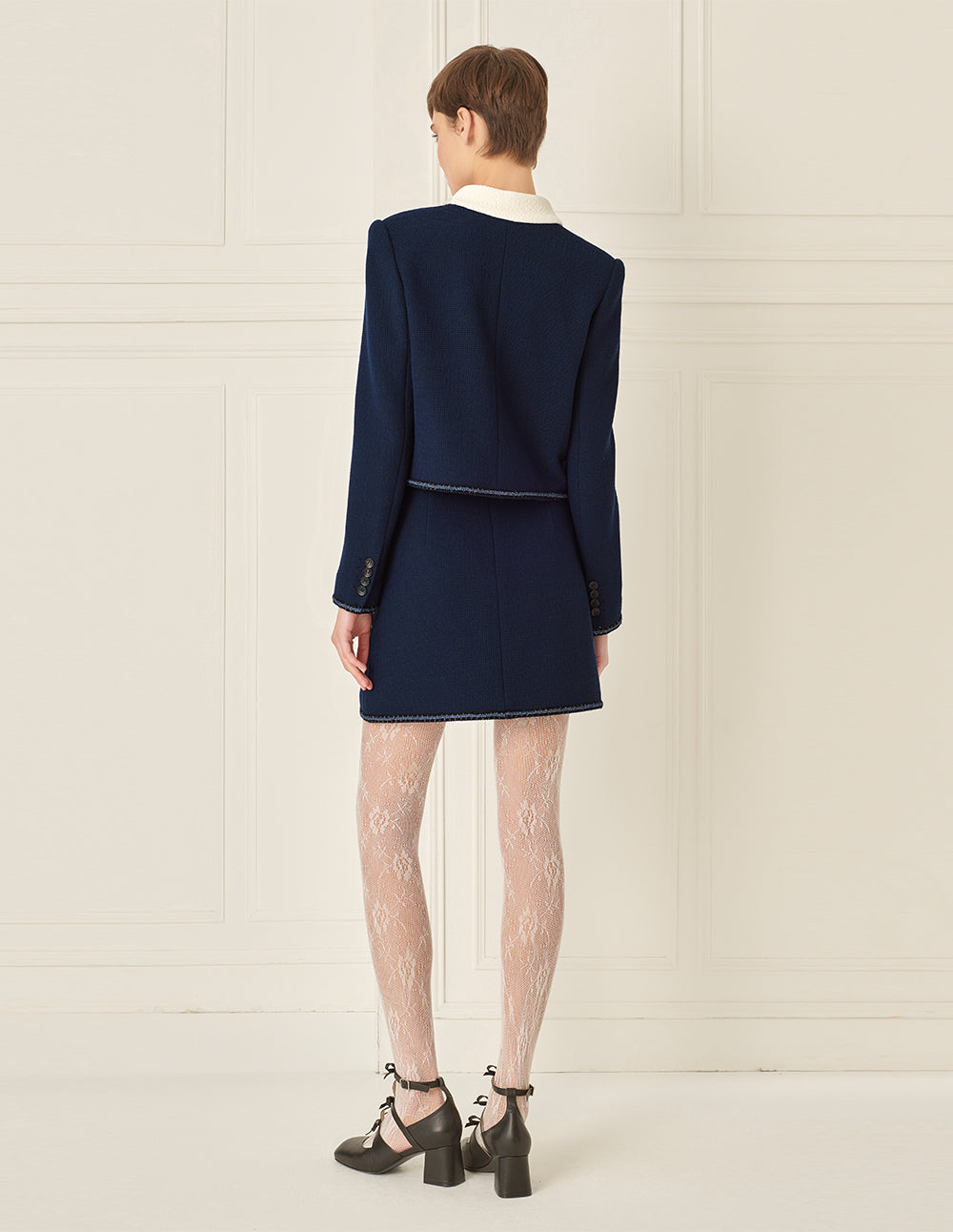 BORA AKSU Lace-Embellished A-Line Short Skirt