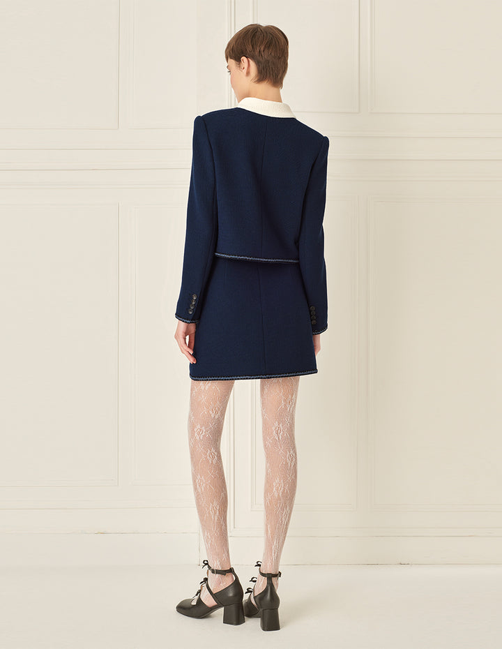 BORA AKSU Lace-Embellished A-Line Short Skirt