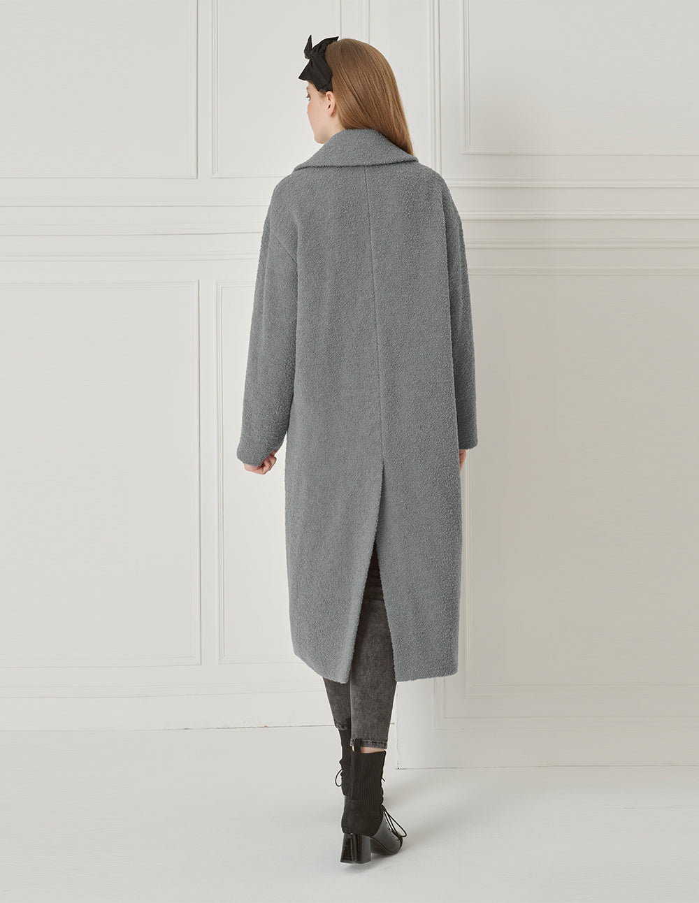 BORA AKSU Elegant Lapel Loose Fit Wool Coat