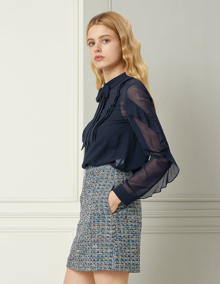 BORA AKSU Tweed Mini Skirt