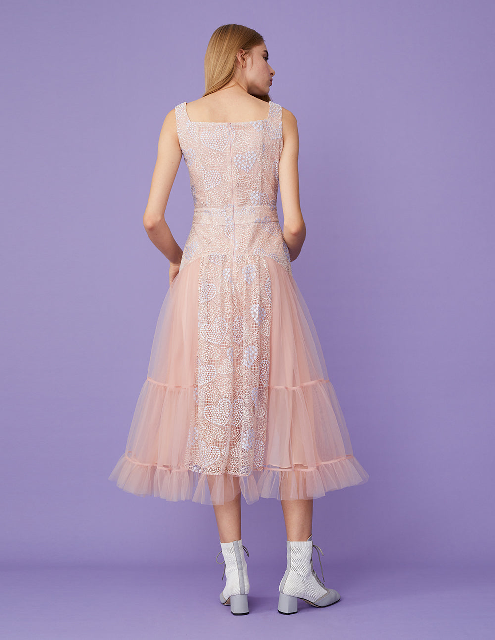 BORA AKSU Lace And Tulle Maxi Sleeveless Dress
