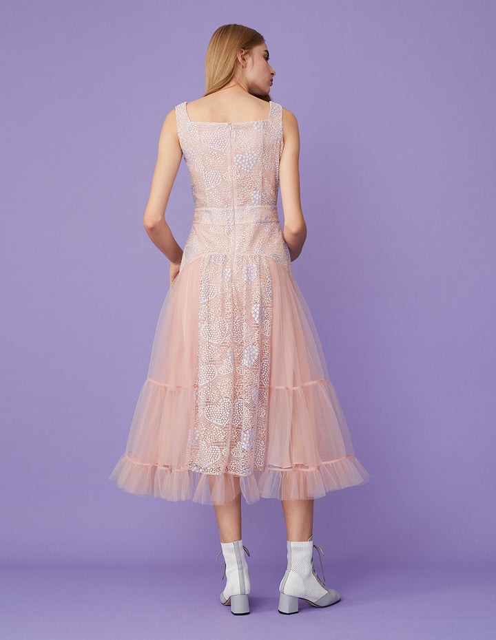 BORA AKSU Lace And Tulle Maxi Sleeveless Dress