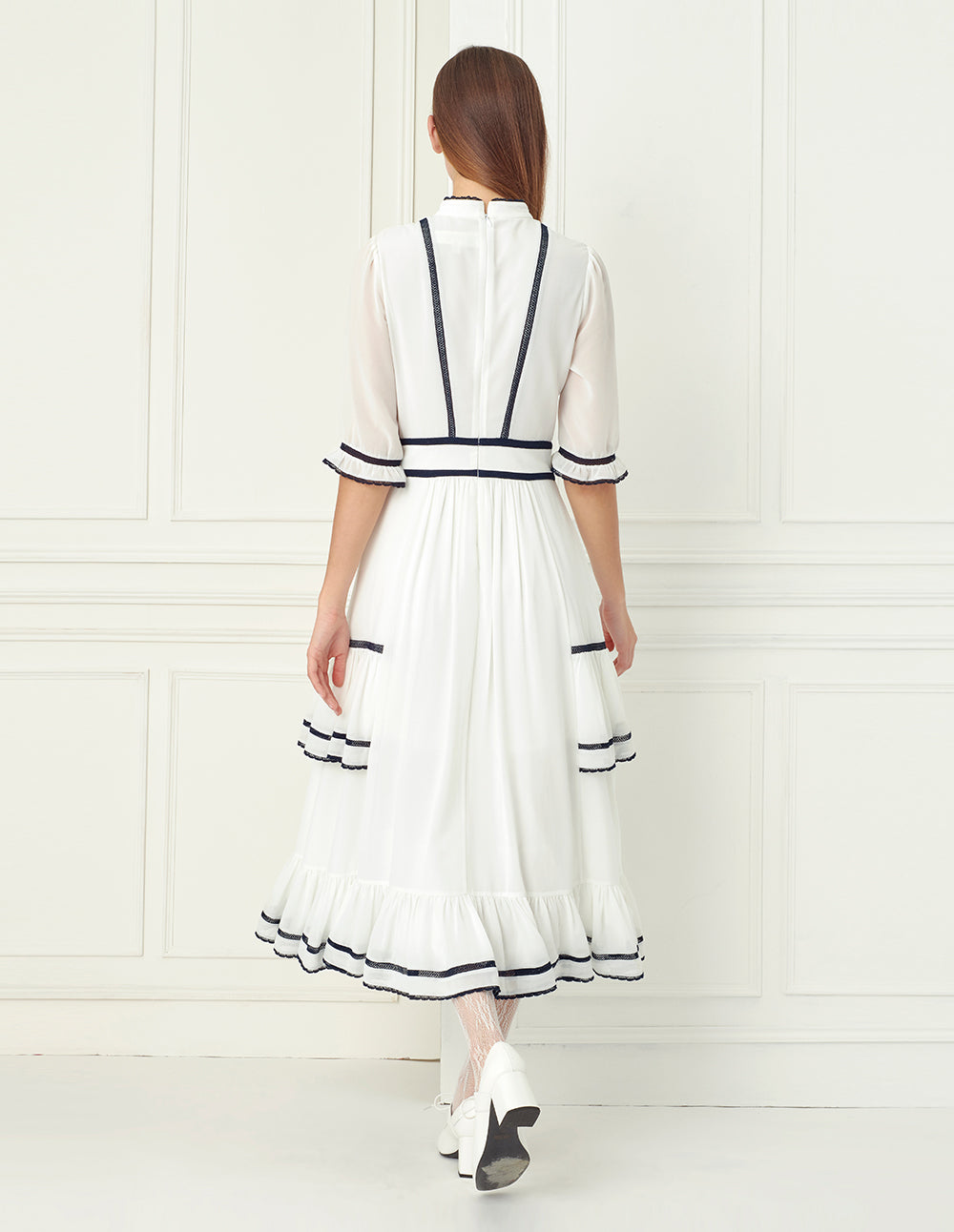 BORA AKSU Vintage-Textured Lace Dress