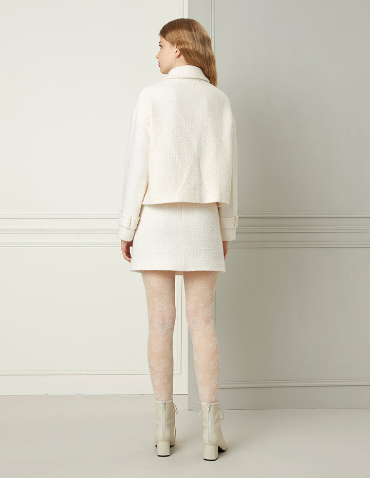 BORA AKSU Flap Pocket A-Line Mini Skirt