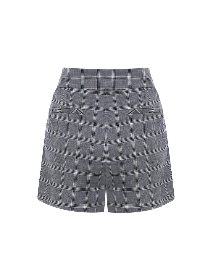 BORA AKSU Plaid Pattern Double Pocket Slim Fit Shorts