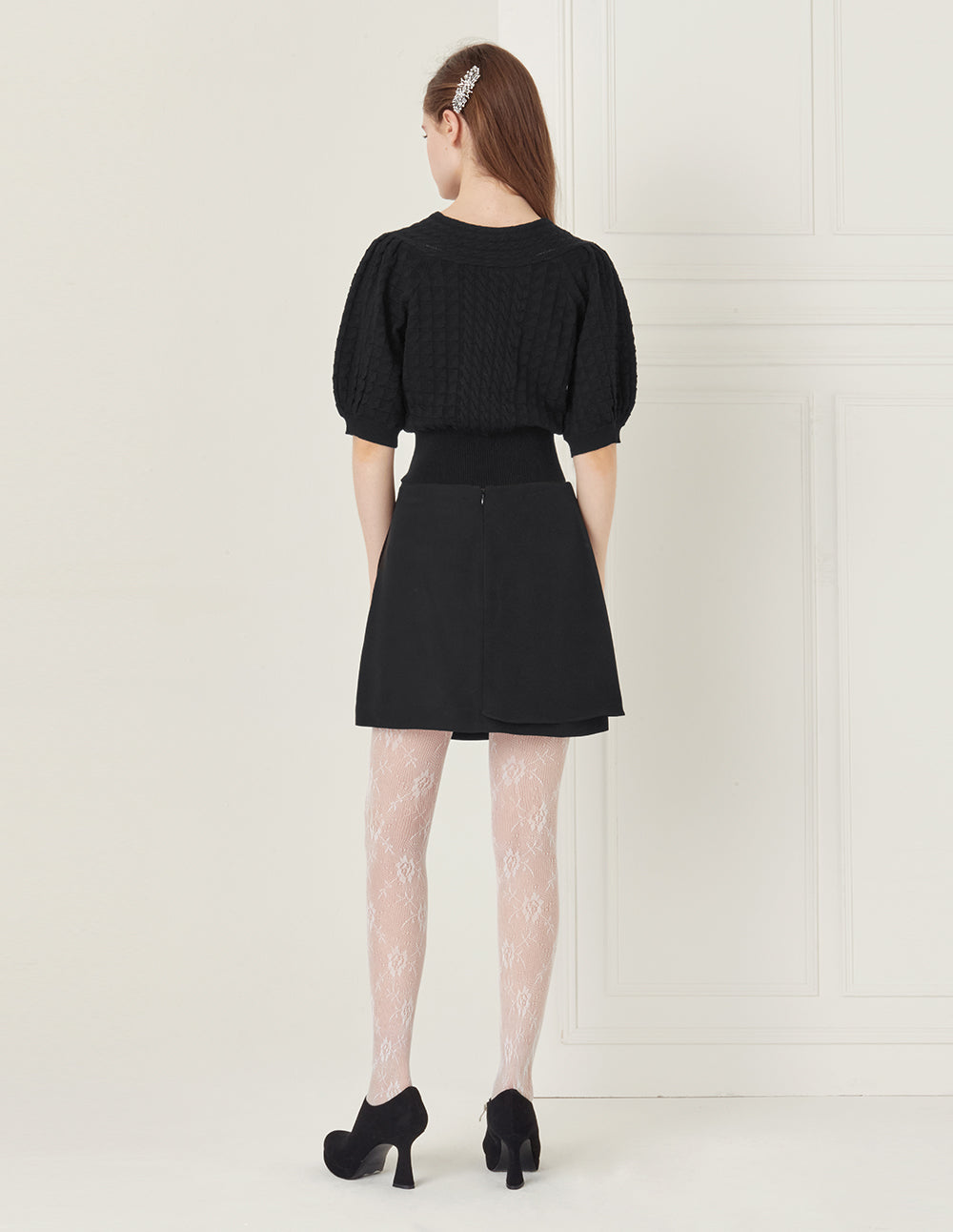 BORA AKSU pleated detail mini skirt