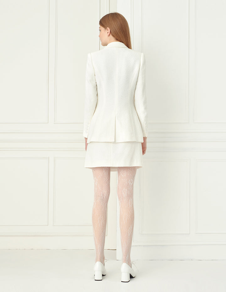 BORA AKSU Double-Breasted Tweed Mini Skirt