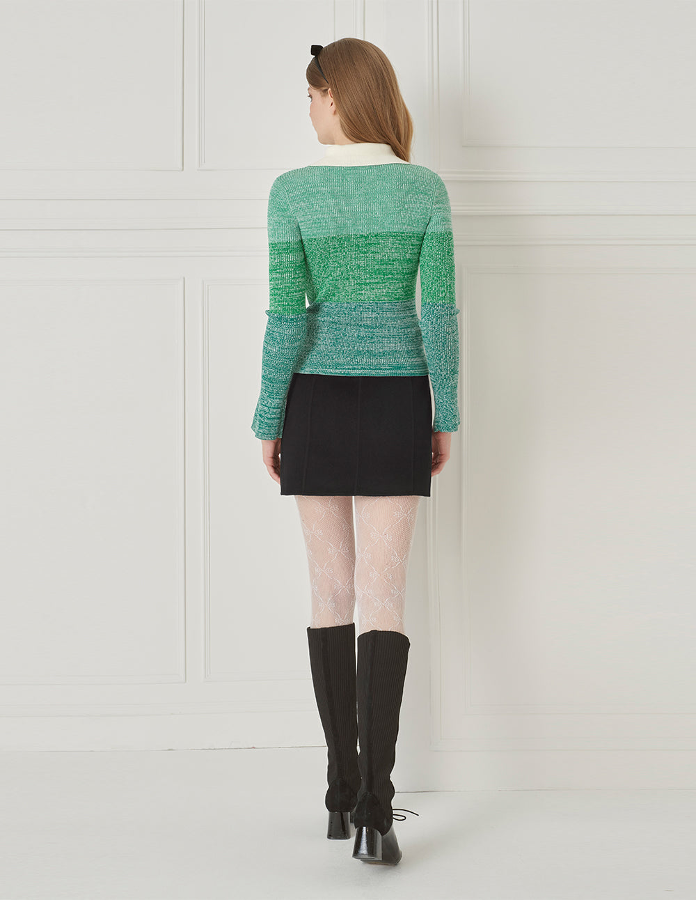 BORA AKSU Zip-Embellished Wool Reversible Skirt