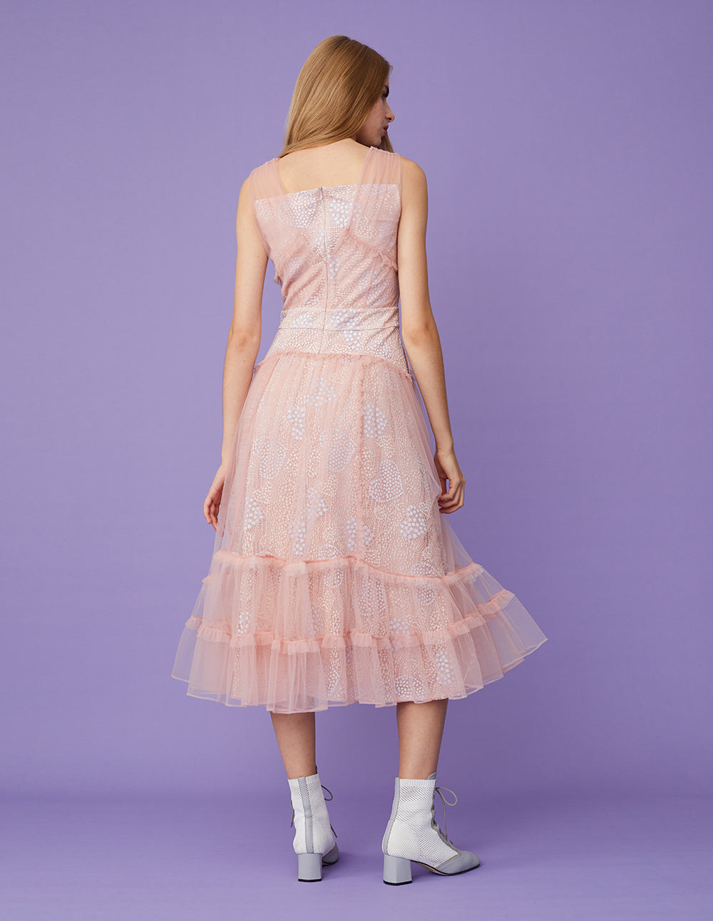 BORA AKSU Lace And Tulle Maxi Sleeveless Dress