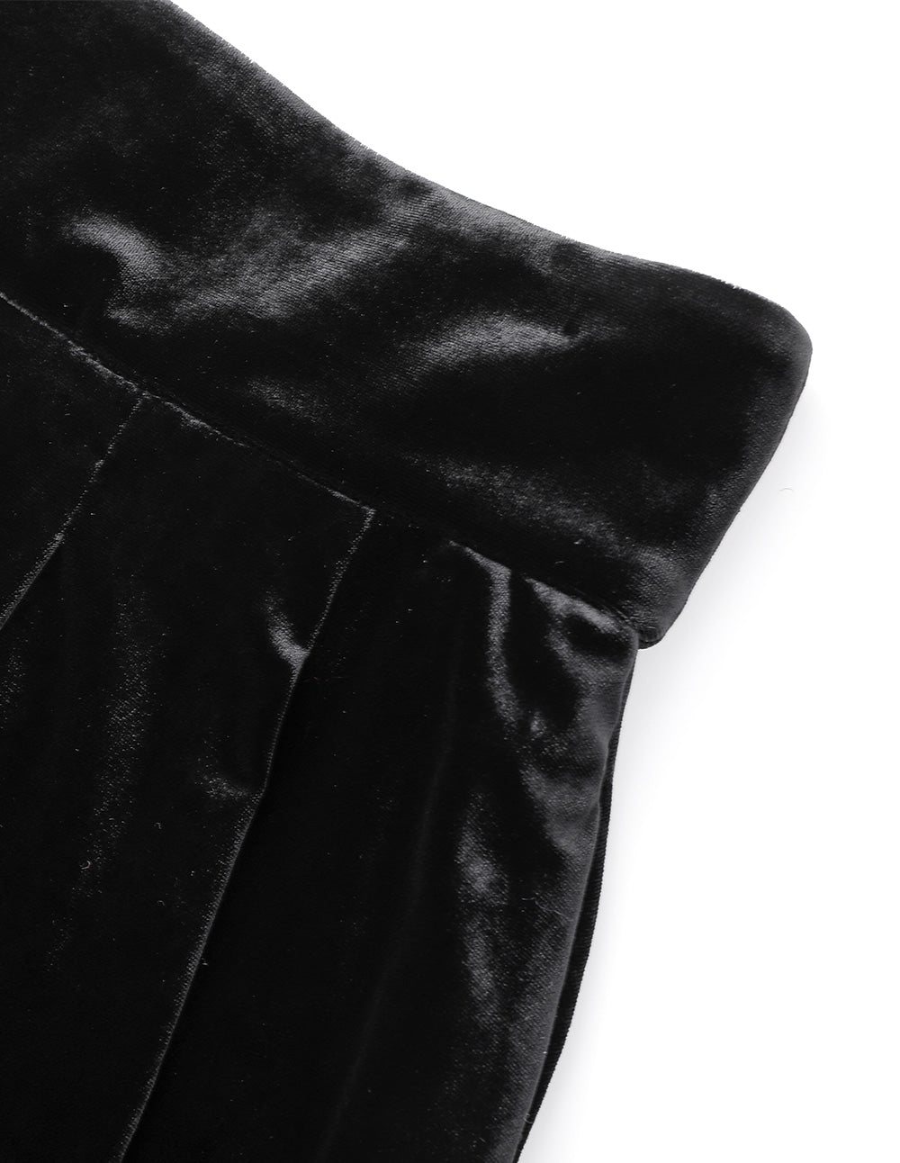 BORA AKSU Casual Velvet High Waist Wide-Leg A-Line Shorts