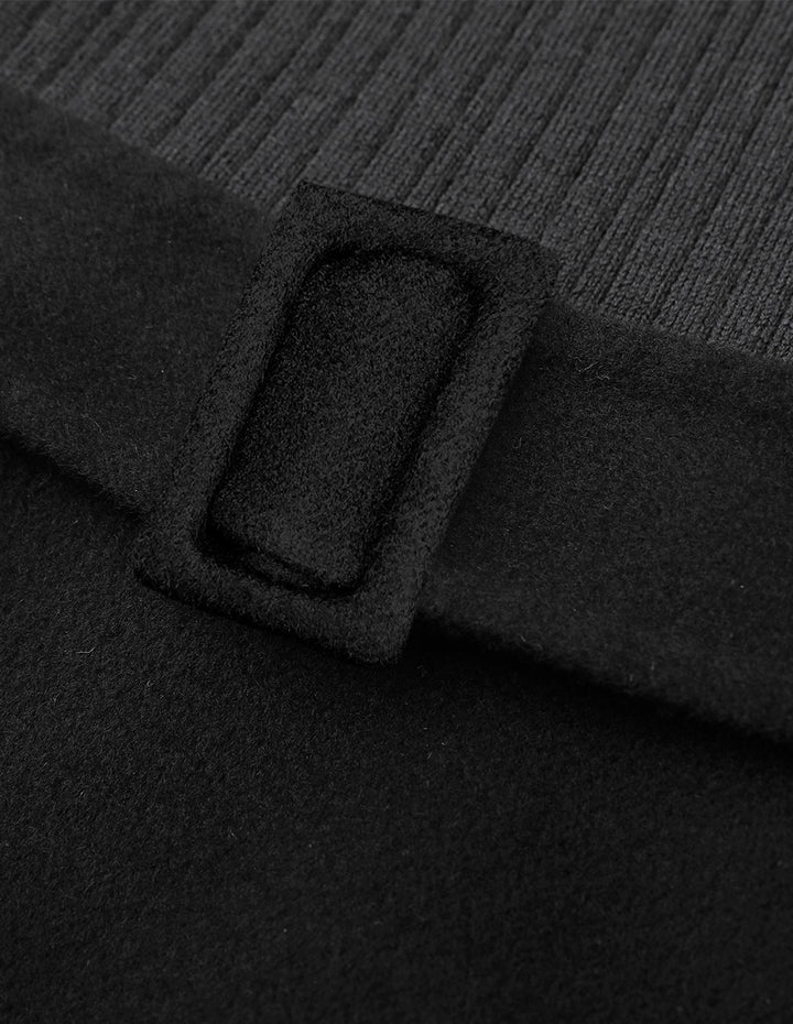 BORA AKSU Mulberry Silk Blend Color Block Hollow Collar Knitted Dress