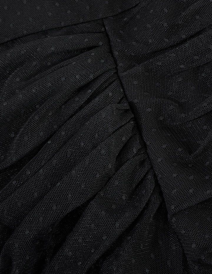 BORA AKSU Shirred Detail Asymmetrical Mini Dress