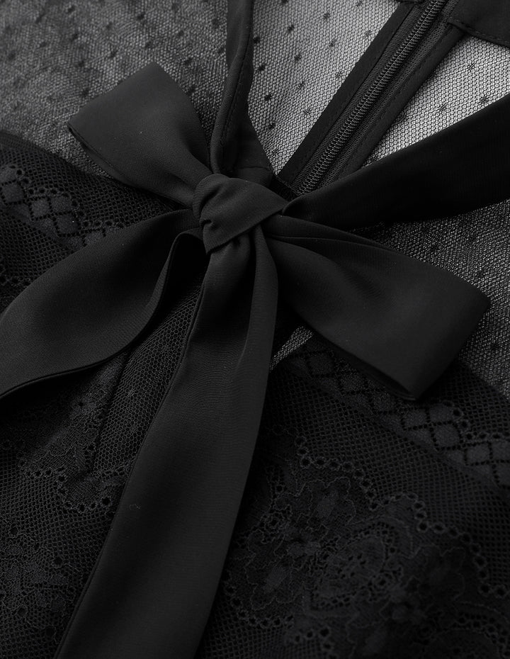 BORA AKSU French Streamer Lace Waist Dress