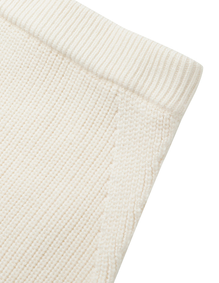 BORA AKSU High Waist Wool Knit Cream Mermaid Skirt