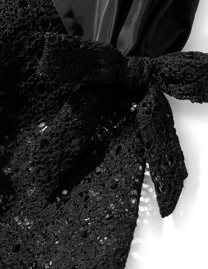 BORA AKSU Bow Lace Panel Dress