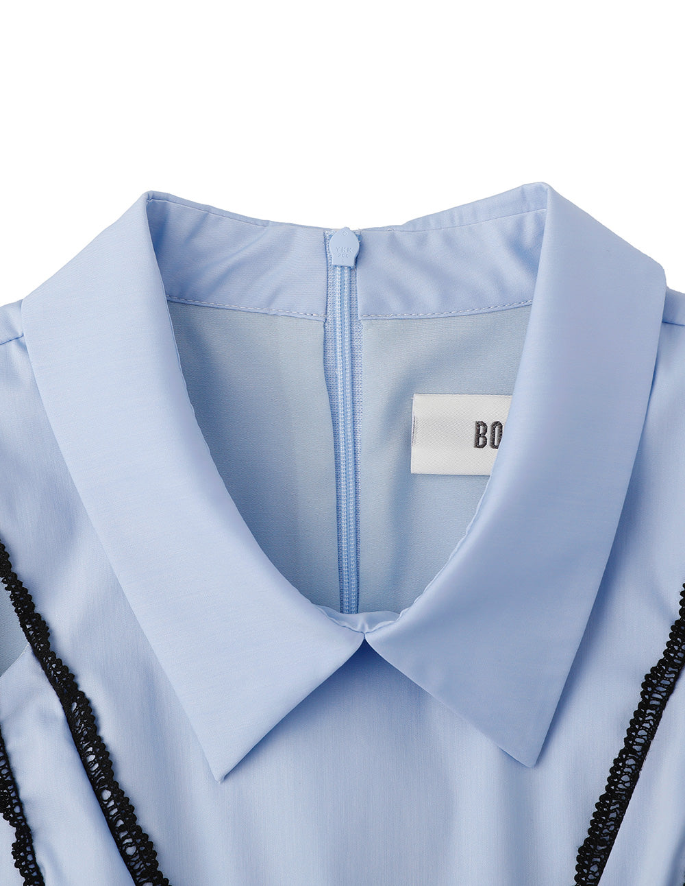 BORA AKSU French Sweet Color-Blocked Lace Formal Dress