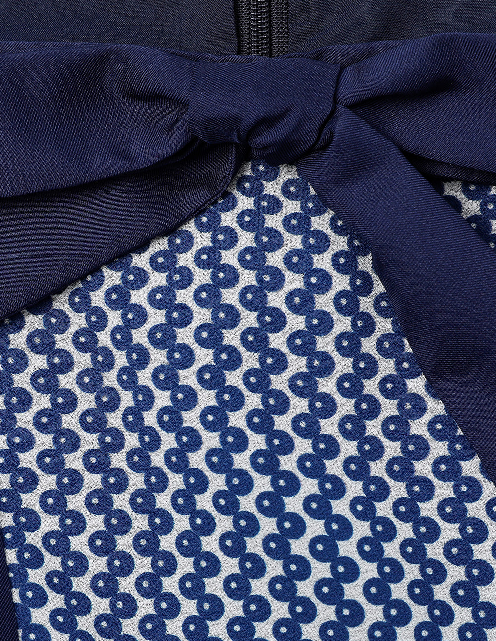 BORA AKSU Vintage Square Neck Puff Sleeve Polka Dot Print Dress