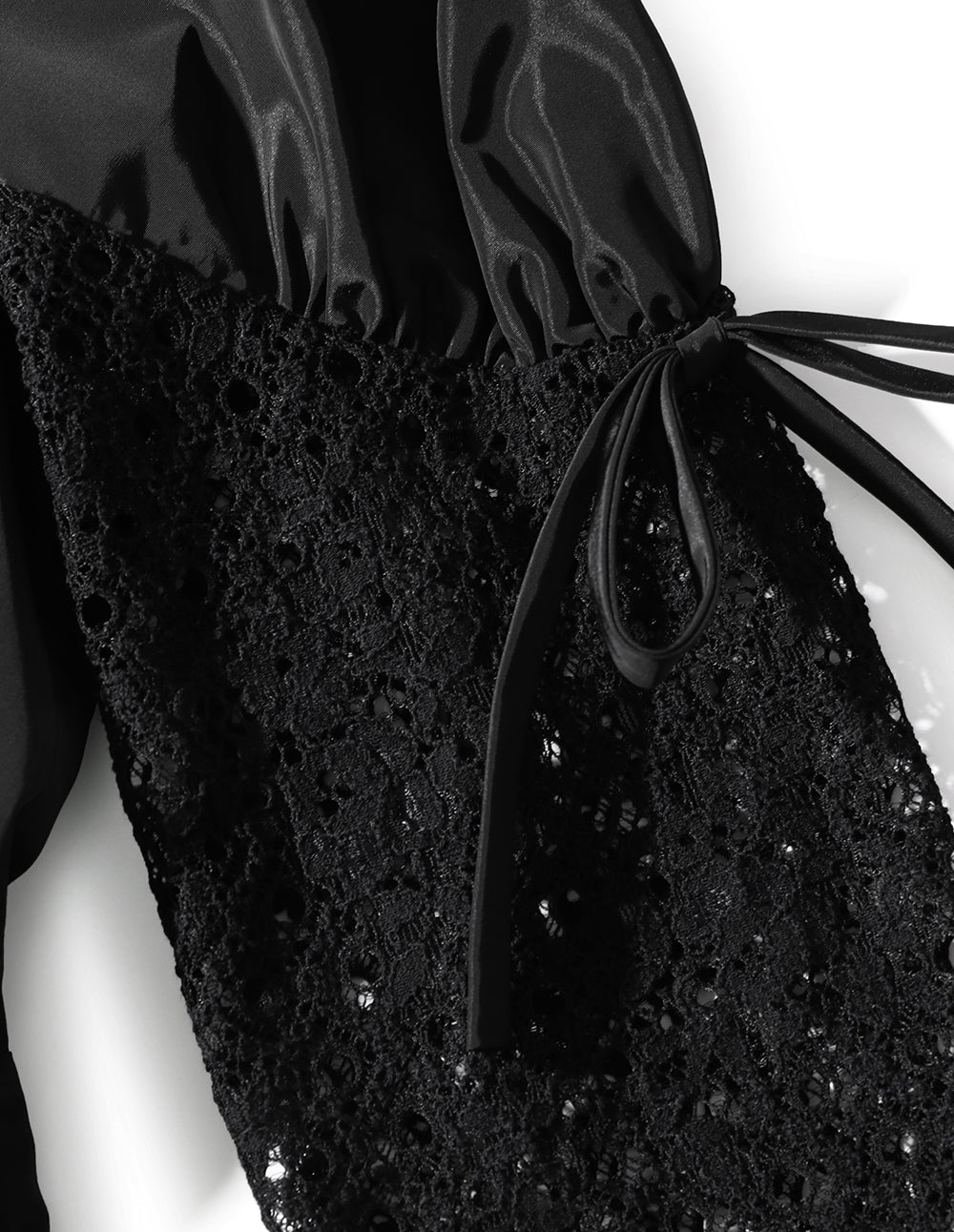 BORA AKSU Slightly Sheer Puff Sleeve Square Neck Dress