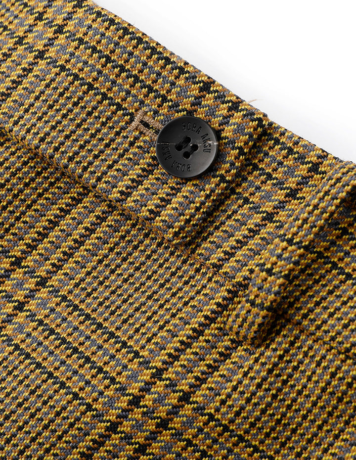 BORA AKSU Plaid Wool Cropped Shorts