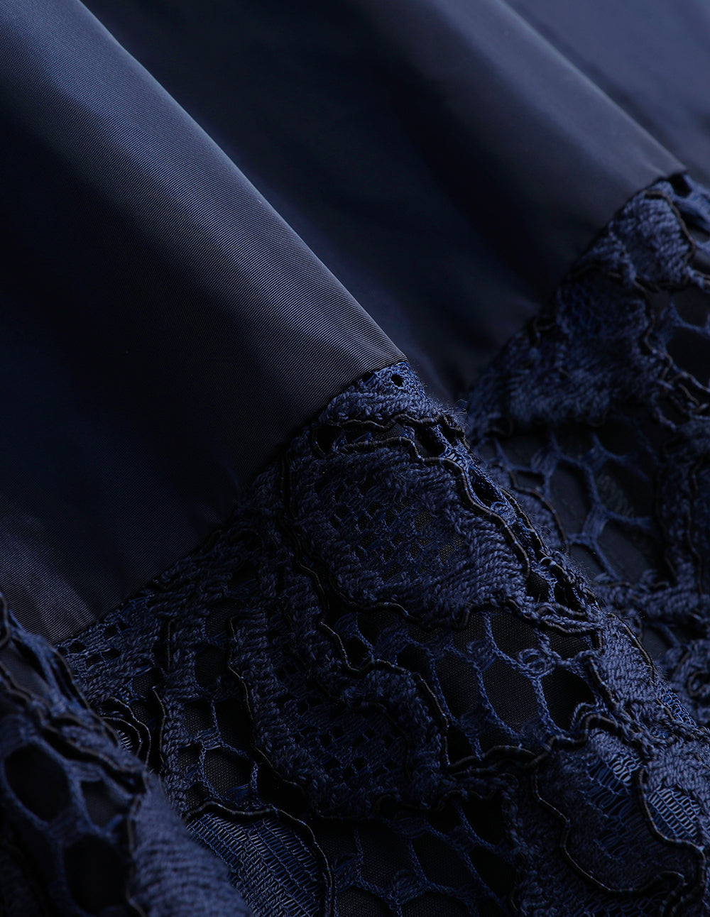 BORA AKSU Diamond Neck Lace Panel Dress