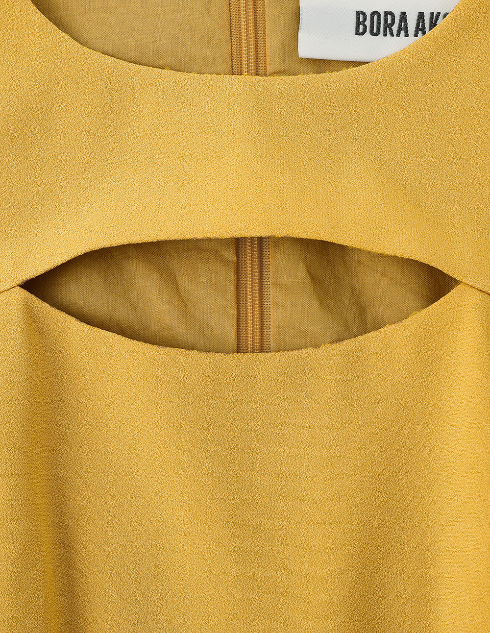 BORA AKSU Triacetate Puff Sleeve Sweet A-Line Dress